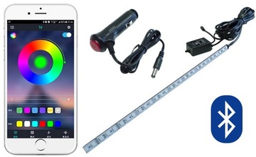 LED do bagażnika auta RGB 50cm BLUETOOTH aluminium