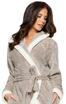 ЖЕНСКИЙ ДЛИННЫЙ ХАЛАТ С ВЫШИВКОЙ XXL РОЗА