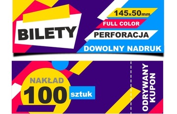 DRUK BILETÓW kupony IMPREZY Mecze KONCERTY 100 szt