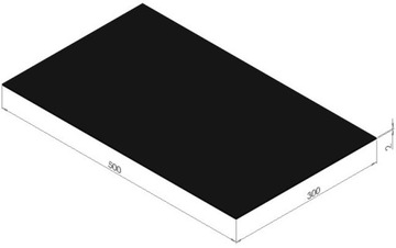 Płyta gumowa olejoodporna guma NBR 2x300x500 mm