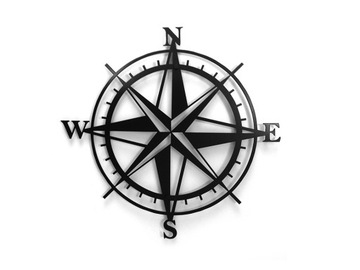 decolicious-pl dekoracja 3D na ścianę COMPASS