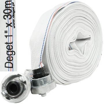 ПОЖАРНЫЙ ШЛАНГ С ПОЛОТНИЦЕЙ ДЛЯ ГРЯЗНОЙ ВОДЫ Септики НАСОСЫ 1 ДЮЙМ, 30 М С СОЕДИНИТЕЛЯМИ