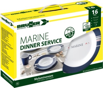 МЕЛАМИНОВЫЙ НАБОР МОРСКОГО ОБЕДА BRUNNER 16 ШТ.