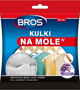 BROS KULKI NA MOLE ZWALCZAJĄ JAJA I LARWY LAWENDA