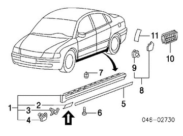 ЗАГЛУШКА ПОРОГА ПОДЪЕМНИКА ДО VW PASSAT  B5 B5 РЕСТАЙЛИНГ  фото 2