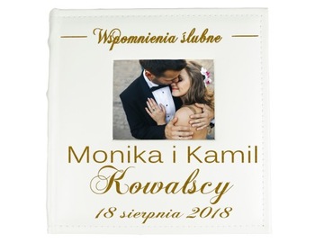BIAŁY ALBUM ŚLUBNY Z GRAWEREM NA ZDJĘCIA PREZENT