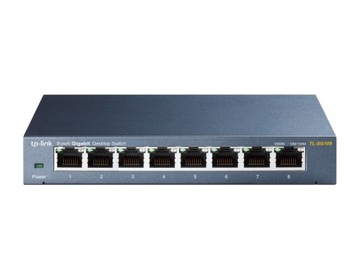 Коммутатор TP-Link TL-SG108 8xRJ45 1000 Мбит/с для настольного компьютера