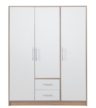 szafa 150 trzydrzwiowa szuflady sypialni Smart SR2