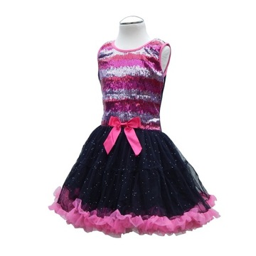 sukienka taneczna TANIEC DISCO CEKINY SP1964 128cm