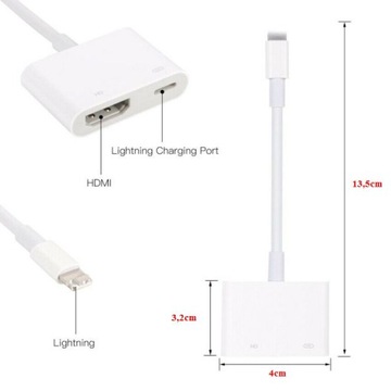 АДАПТЕР LIGHTNING АДАПТЕР HDMI AV iPad iPhone