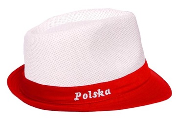 POLSKA czapka kibica kapelusz Trilby HAFT r. 58cm