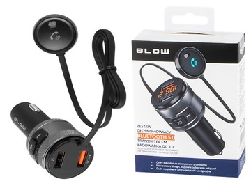 АВТОМОБИЛЬНЫЙ ПЕРЕДАТЧИК BLUETOOTH, ЗАРЯДНОЕ УСТРОЙСТВО С СВОБОДНОЙ СВЯЗЬЮ USB QC3.0