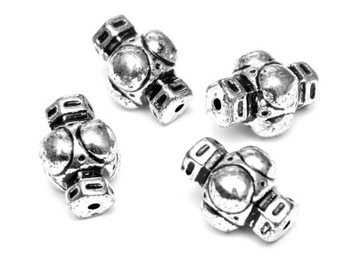 SA34 Srebrny Akryl przekładka ozdobna 8szt 14mm