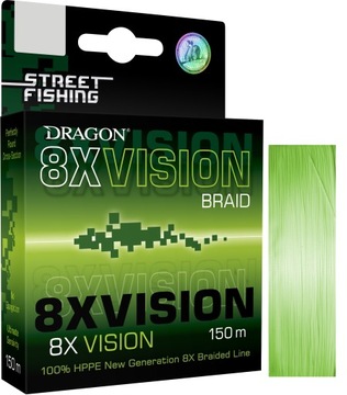 Plecionka ośmiosplotowa DRAGON x8 Street Fishing 0,08mm 150m 6,3kg seledyn