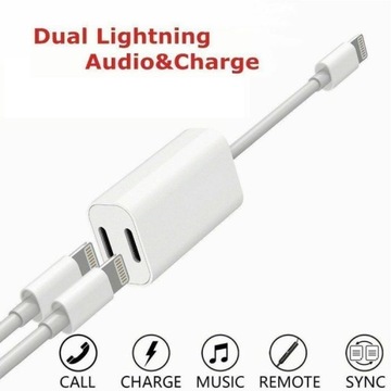 Rozdzielacz adapter lightning ipad iphone 2w1