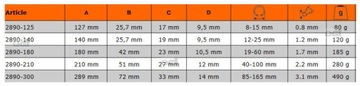 BAHCO 2890-125 SZCZYPCE PIERŚCIENI SEGERA 8-15