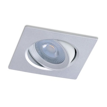 OCZKO SUFITOWE LAMPA LED UCHYLNA 5W 4000KSREBRNA