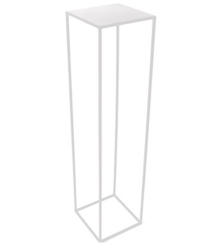 Kwietnik stojak na kwiaty loft 100cm biały met 363
