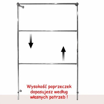 REGAŁ REGAŁY DO SKLEPU 1m 3 poprzeczki c1