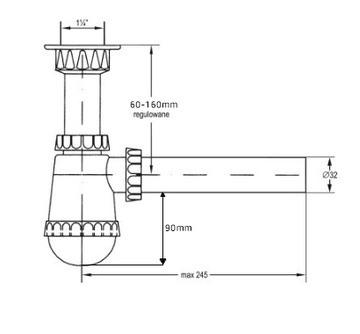 Пробка для сифона gold click clack комплект без перелива