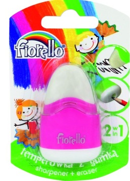 ОДИНАРНАЯ ТОЧИЛКА FIORELLO С РОЗОВЫМ ЛАСТИКОМ