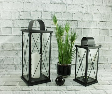 Подсвечник Lantern Glamour Crystals серебро H41