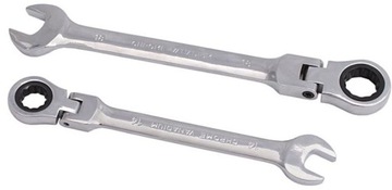 Klucz oczkowo-płaski z grzechotką łamany 13 mm