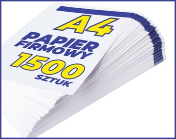 PAPIER FIRMOWY A4 z NADRUKIEM Full Color 1500 szt.