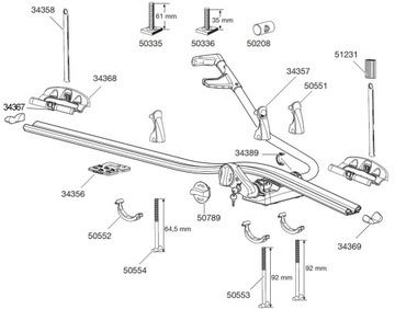 КОЛЕСНАЯ БАЗА + РЕМЕНЬ + ДИС THULE PRO RIDE 591