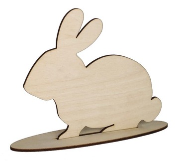 Królik na podstawce króliczek wielkanoc decoupage