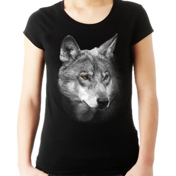 Koszulka z wilkiem bluzka t-shirt wilk wolf HQ -L