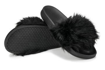 KLAPKI Z FUTERKIEM CIEPŁE KAPCIE MIĘKKIE FUTERKO