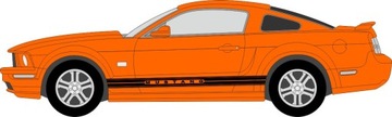 Наклейки на боковые полосы автомобиля Ford Mustang, рисунок 4