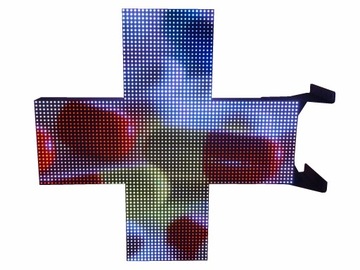 KRZYŻ APTECZNY 2xP13-96X96cm RGB VIDEO ANDROID iOS