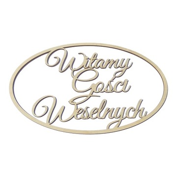 Tablica Owal Witamy Gości Weselnych 53x33cm (1126)