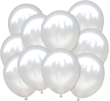 Balony BIAŁE 30cm PERŁOWE 10szt na ślub urodziny