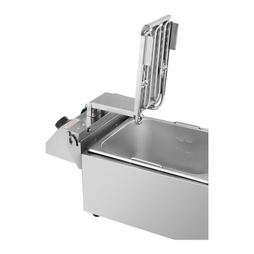 ПРОФЕССИОНАЛЬНАЯ ФРИТЮРНИЦА С ТАЙМЕРОМ 10Л 3200ВТ ХОЛОДНАЯ ЗОНА НЕРЖАВЕЮЩАЯ СТАЛЬ