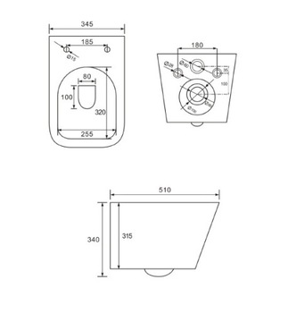 СИДЕНЬЕ ДЛЯ БИДЕ MEXEN TEO ЧЕРНЫЙ МАТОВЫЙ