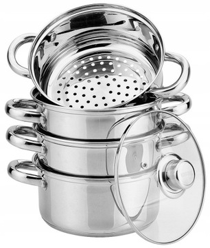 Garnki do Gotowania na Parze Parowar 5elm 4L. 22cm
