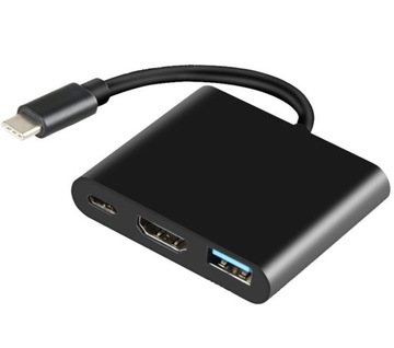 Adapter USB-C USB 3.1 do HDMI / USB 3.0 / USB-C 4K