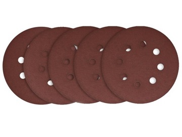 KRĄŻEK ŚCIERNY PAPIER NA RZEP DO SZLIFIERKI OSCYLACYJNEJ 125mm gr180 5 szt.