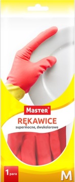 RĘKAWICE GOSPODARCZE GUMOWE FLOKOWANE BAWEŁNĄ M