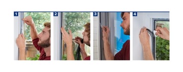 TESA COMFORT Оконная москитная сетка - Оконная сетка на липучке 1,2 х 2,4 м черная