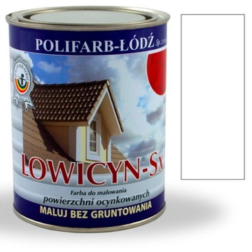 Lowicyn Sx farba na dach BIAŁY RAL9003 POŁYSK 10L