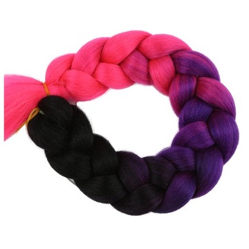 Włosy SYNTETYCZNE do warkoczyków KOLOROWE warkoczyki DOCZEPIANE WŁOSY ombre