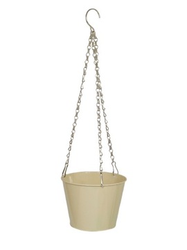 DONICZKA OSŁONKA doniczki do powieszenia do domu ogrodu balkon KREMOWA 18cm