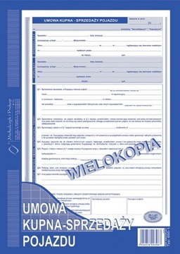 Umowa kupna-sprzedaży pojazdu A4 650-1 Michalczyk