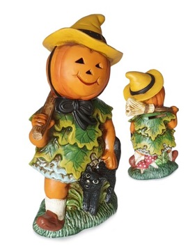 Duża SKARBONKA DYNIA dekoracja na HALLOWEEN 28 cm