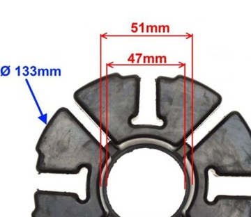 JUNAK 901 902 SUZUKI GN РЕЗИНОВАЯ ЗАДНЯЯ ЗВЕЗДОЧКА