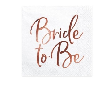 Серветки Паперові Bride to be Рожеве золото / 20 шт. Рожеве золото